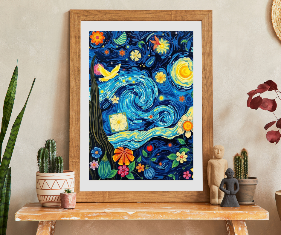 Vibrant Starry Night Jigsaw Puzzle, 110-1014 pieces, Perfect Gift for Art Lovers, Family or Solo Fun Home Decoration, Quiet Leisure Activity