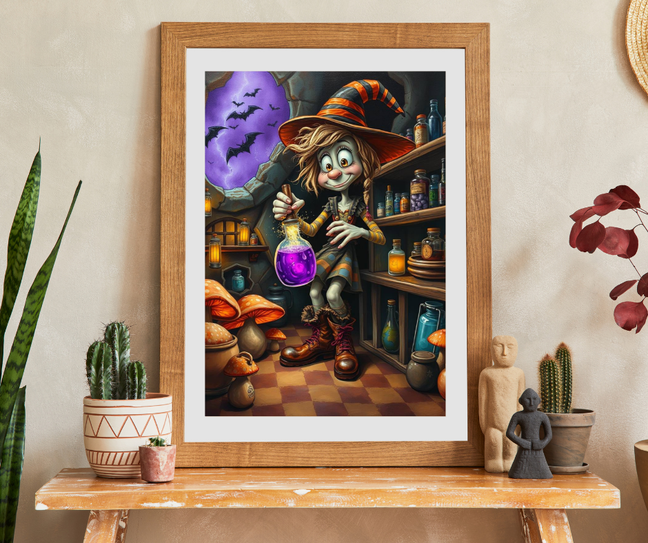 Witchy Potion Jigsaw Puzzle, Halloween Gift for Puzzle Lover, Indoor Adult Mindful Activity, Family or Solo Fun, Seasonal Home Decor