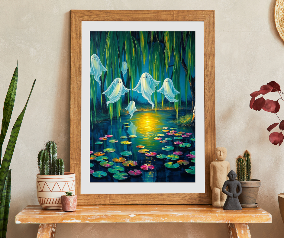 Whispers Through Willows - Mystical Ghosts Puzzle, Puzzle Lover Gift for Friend, Family Game Night, Halloween Fun, 110-1014 Piece Options