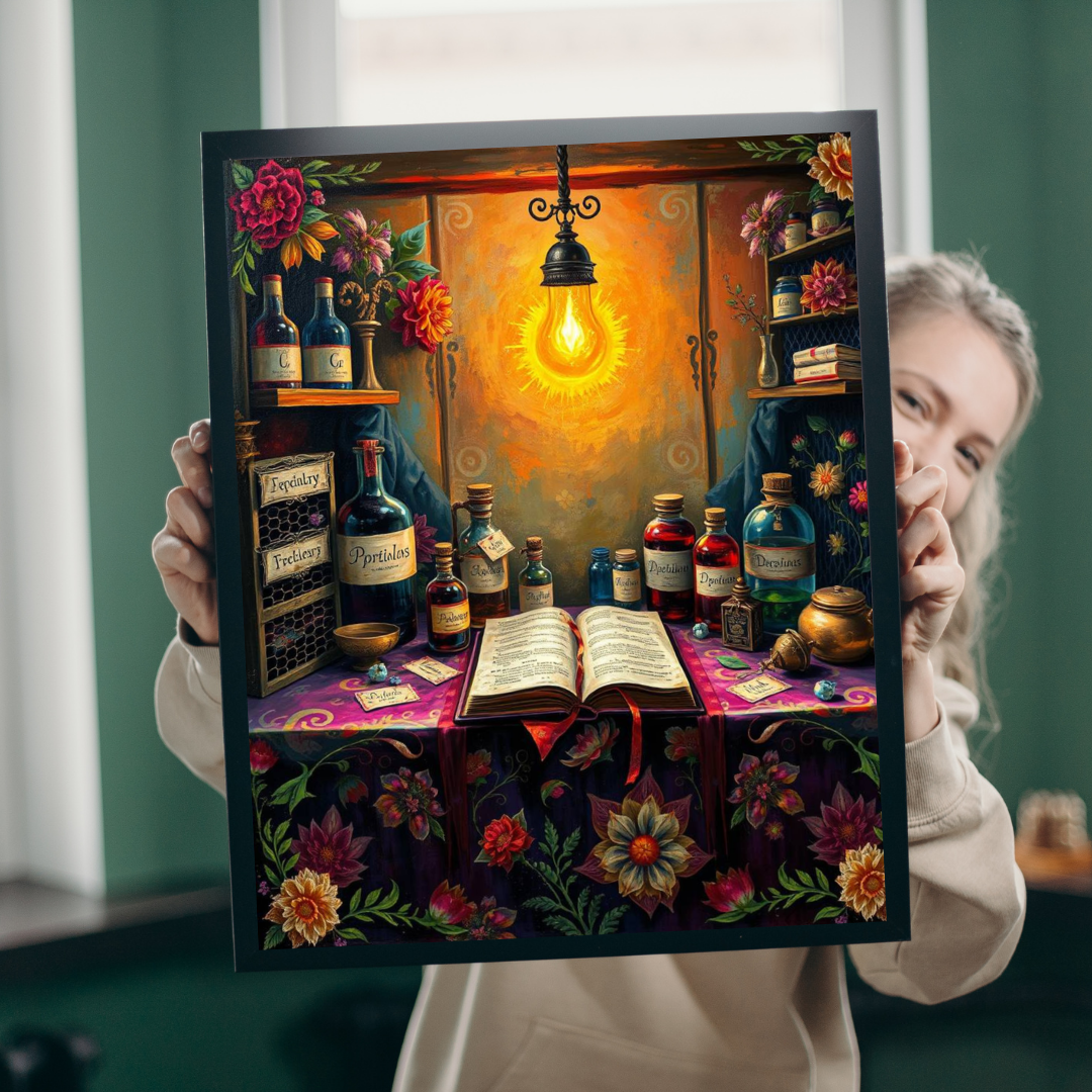 Wizards Apothecary Lab Jigsaw Puzzle, Perfect for Family Fun, Puzzle Lover Holiday Birthday Gift, Halloween Home Décor, Creative Activity