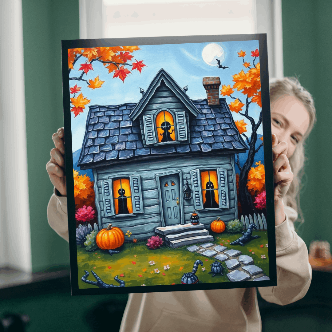 Autum Spirits Abound Jigsaw Puzzle - Halloween Ghost Puzzle for Adults Ideal for Family Game Night, Puzzle Lover Gift, Fun for Fall Occasion