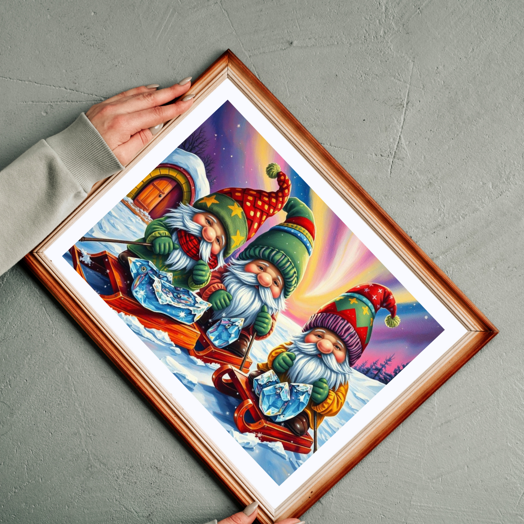 Gnome Ice Fishing Retreat Jigsaw Puzzle, 110-1014-Piece Christmas Jigsaw for Family Fun, Seasonal Decor, Holiday Gift, Festive Activity