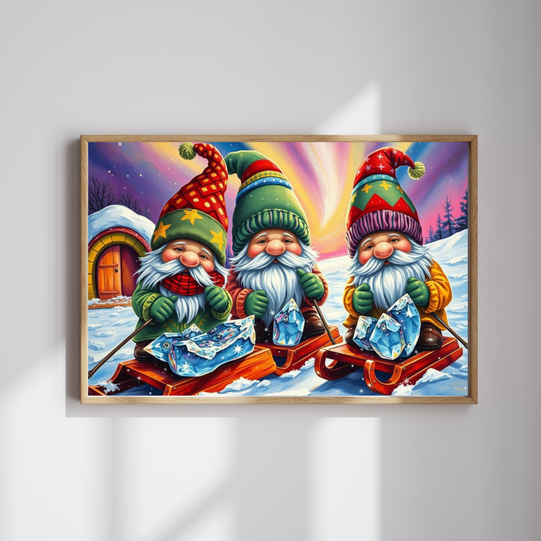 Gnome Ice Fishing Retreat Jigsaw Puzzle, 110-1014-Piece Christmas Jigsaw for Family Fun, Seasonal Decor, Holiday Gift, Festive Activity