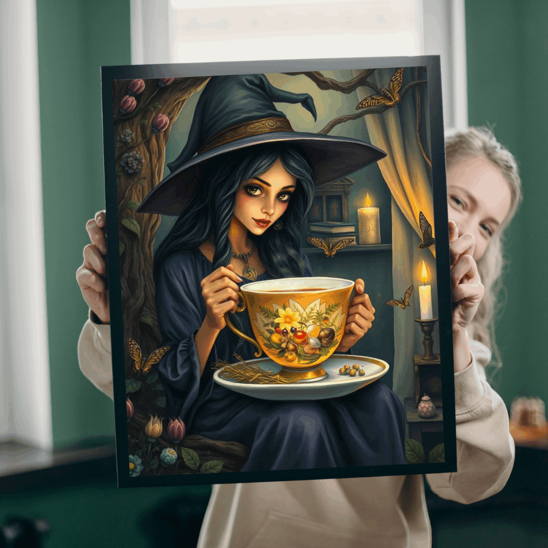 Witch's Teatime Jigsaw Puzzle, Spooky Fun for Halloween, Family Game Night, Cozy Nights, Unique Holiday Birthday Gift for Puzzle Lover Puzzle The Puzzle Chest