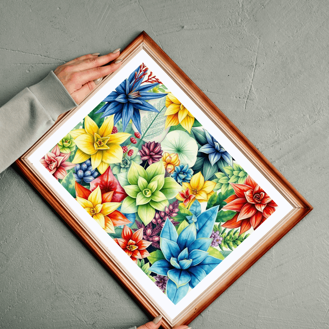 Vivid Petalscape Floral Jigsaw Puzzle - 110, 252, 520, 1014-piece Bright Flower Puzzle