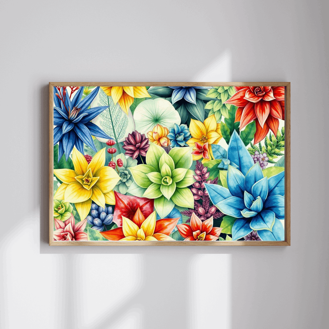 Vivid Petalscape Floral Jigsaw Puzzle - 110, 252, 520, 1014-piece Bright Flower Puzzle