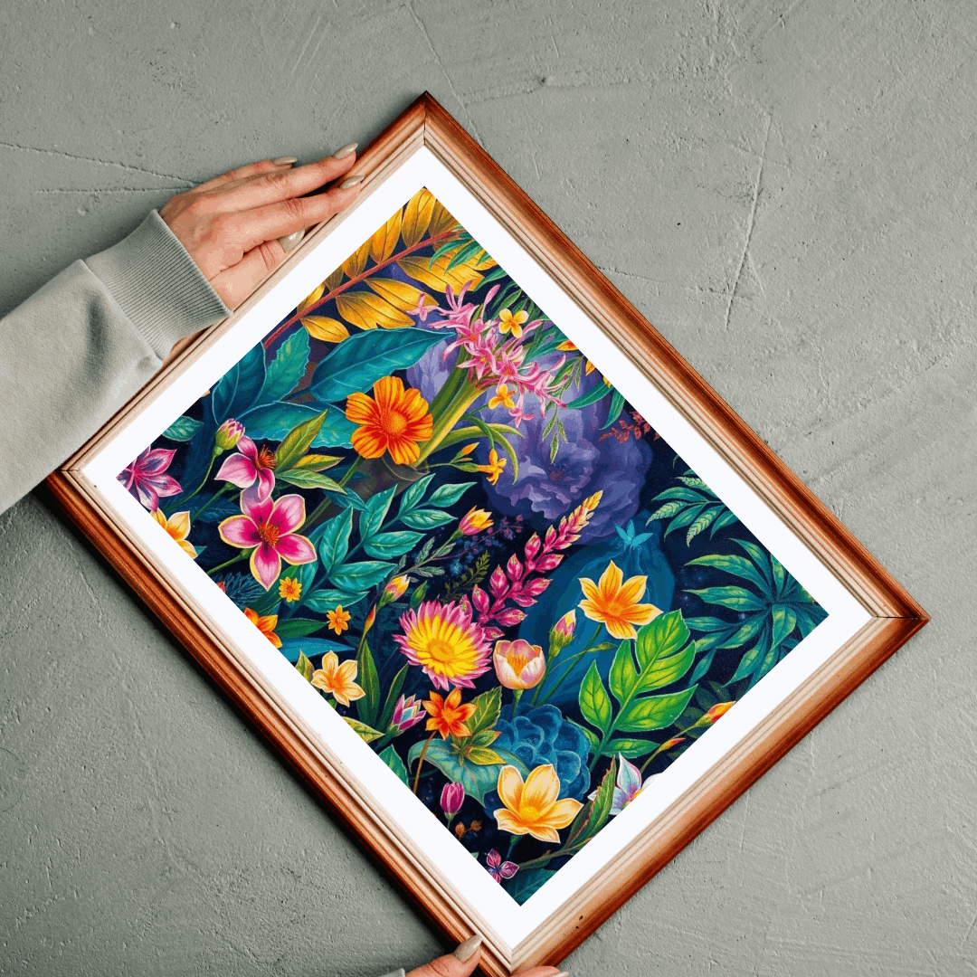 Twilight Garden Floral Jigsaw Puzzle - 110, 252, 520, 1014-piece Mystic Flower Puzzle