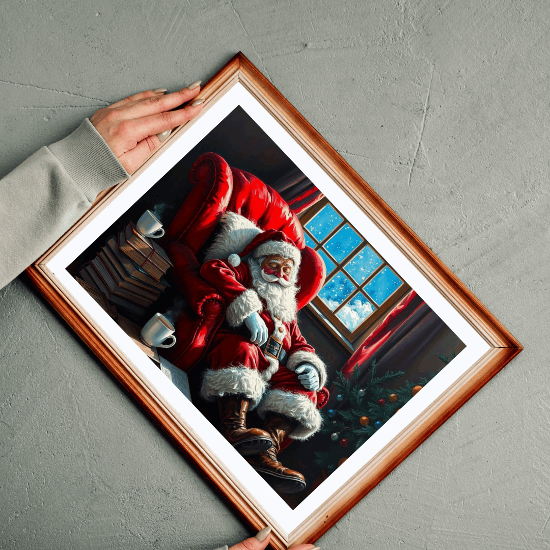 Cozy Santa Jigsaw Puzzle for Adults Holiday Fun, Christmas Themed Puzzle