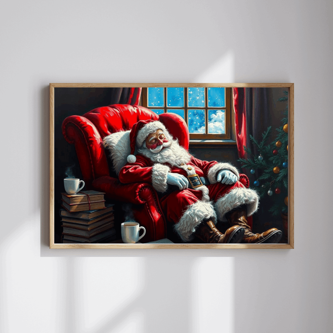 Cozy Santa Jigsaw Puzzle for Adults Holiday Fun, Christmas Themed Puzzle