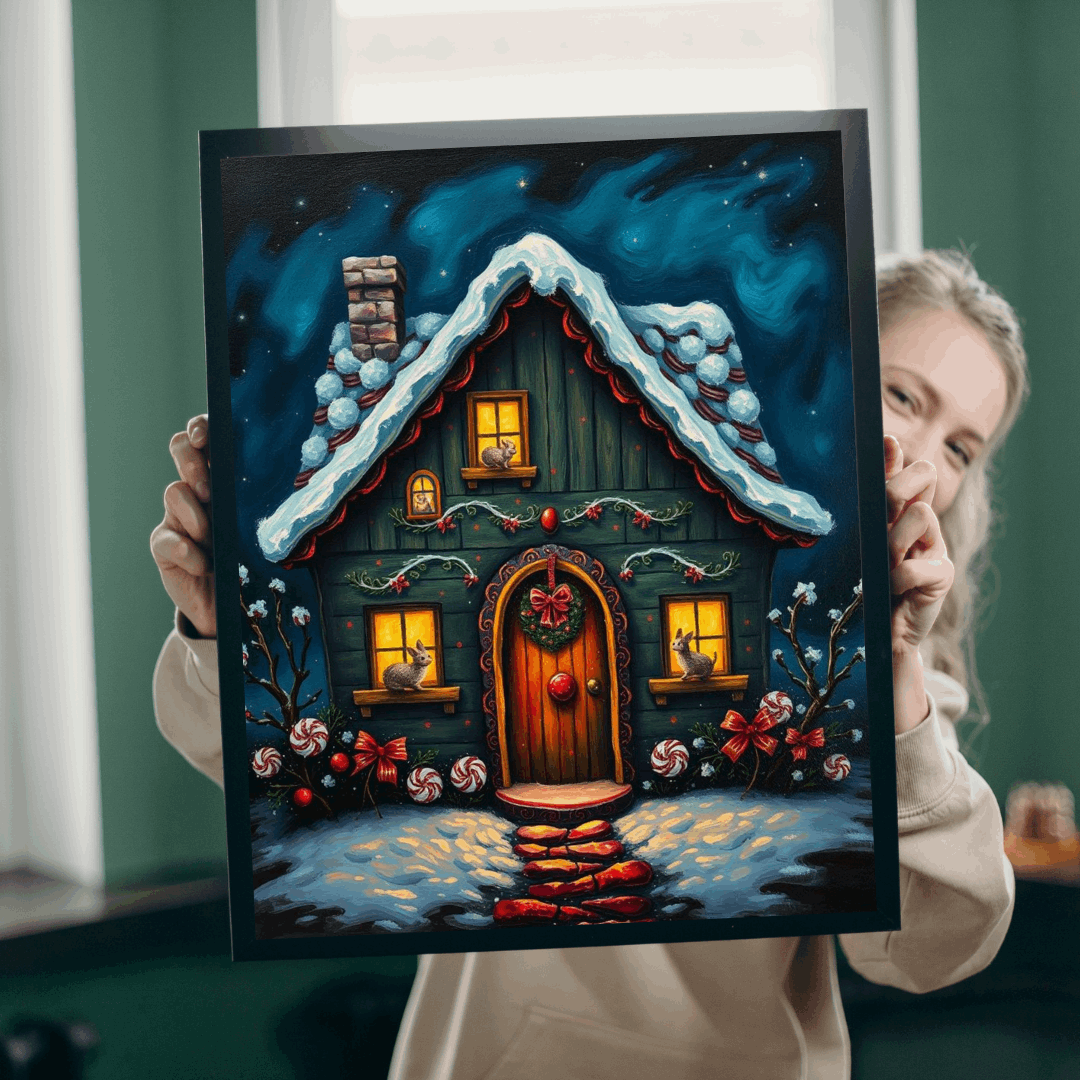 Cozy Holiday House Jigsaw Puzzle - 110, 252, 520-piece Christmas Themed Puzzle