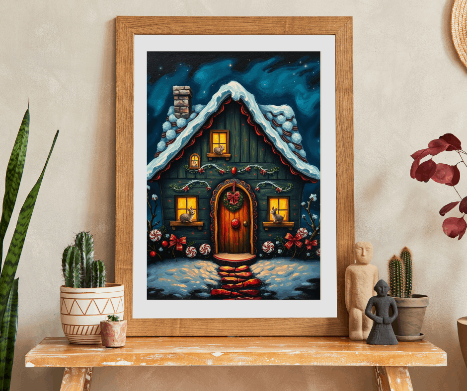 Cozy Holiday House Jigsaw Puzzle - 110, 252, 520-piece Christmas Themed Puzzle