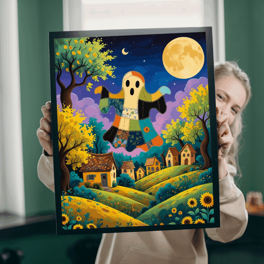 Haunted Village Halloween Jigsaw Puzzle
