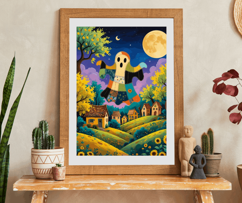 Haunted Village Halloween Jigsaw Puzzle