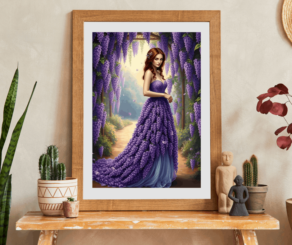 Lady of the Wisteria Arch - Dreamy Floral Garden Jigsaw Puzzle, Floral Puzzle Gift for Flower Lover