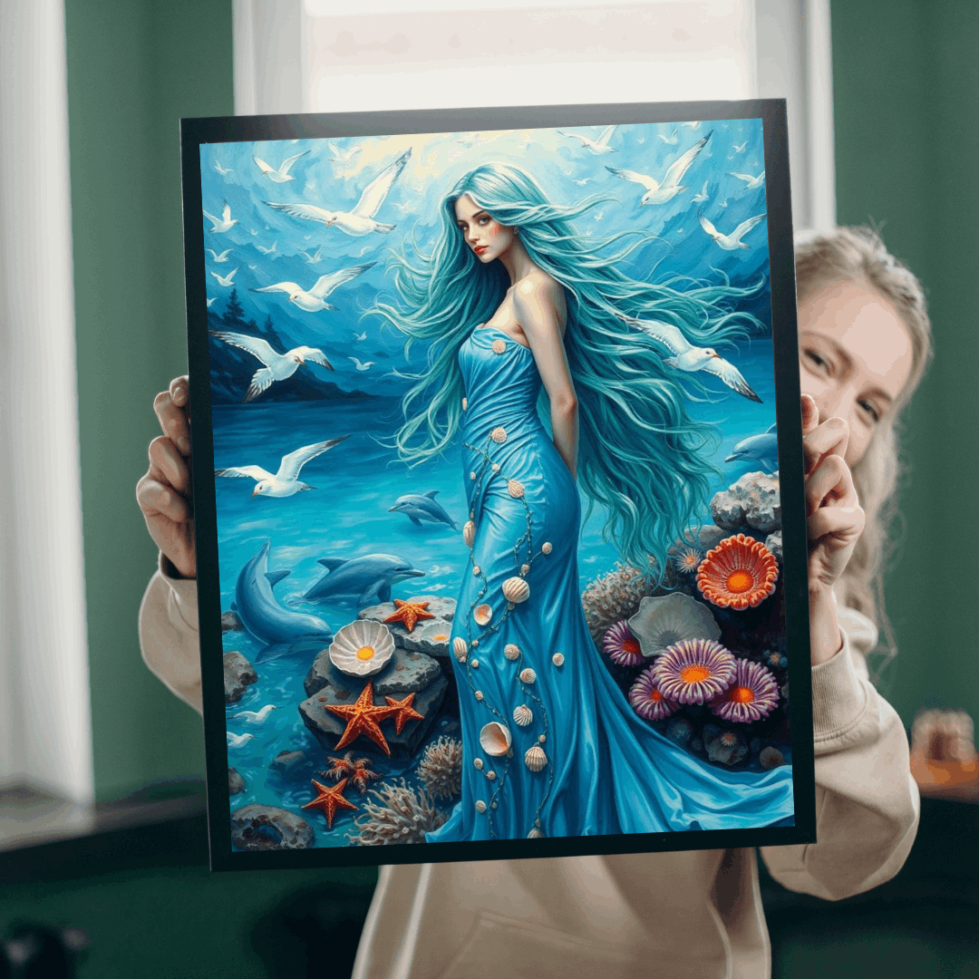 Lady of the Ocean Garden - Seashell Fantasy Jigsaw Puzzle