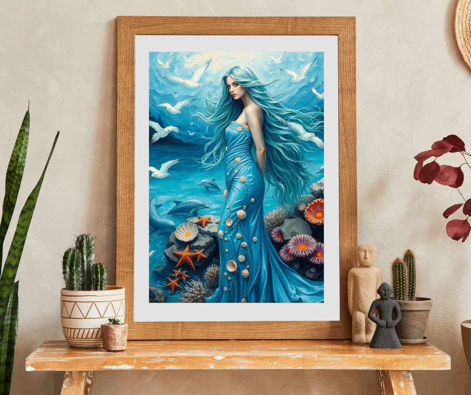 Lady of the Ocean Garden - Seashell Fantasy Jigsaw Puzzle