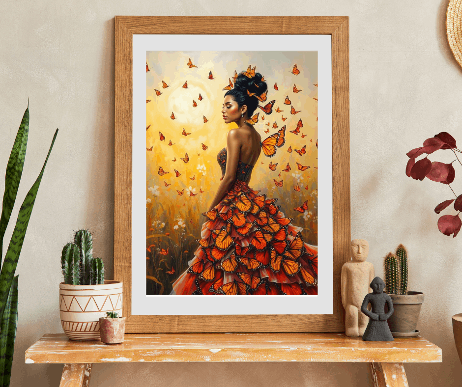 Lady of the Monarch Meadow - Butterfly Fantasy Jigsaw Puzzle