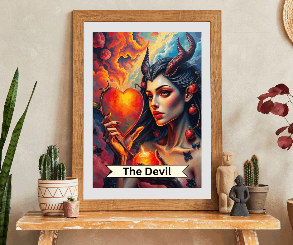 Devil's Heart Puzzle - Tarot Card Style Art Jigsaw for Adults, 110-1014 Pieces, Gothic Decor, Gift for Puzzle Lovers, Unique Home Activity Puzzle The Puzzle Chest