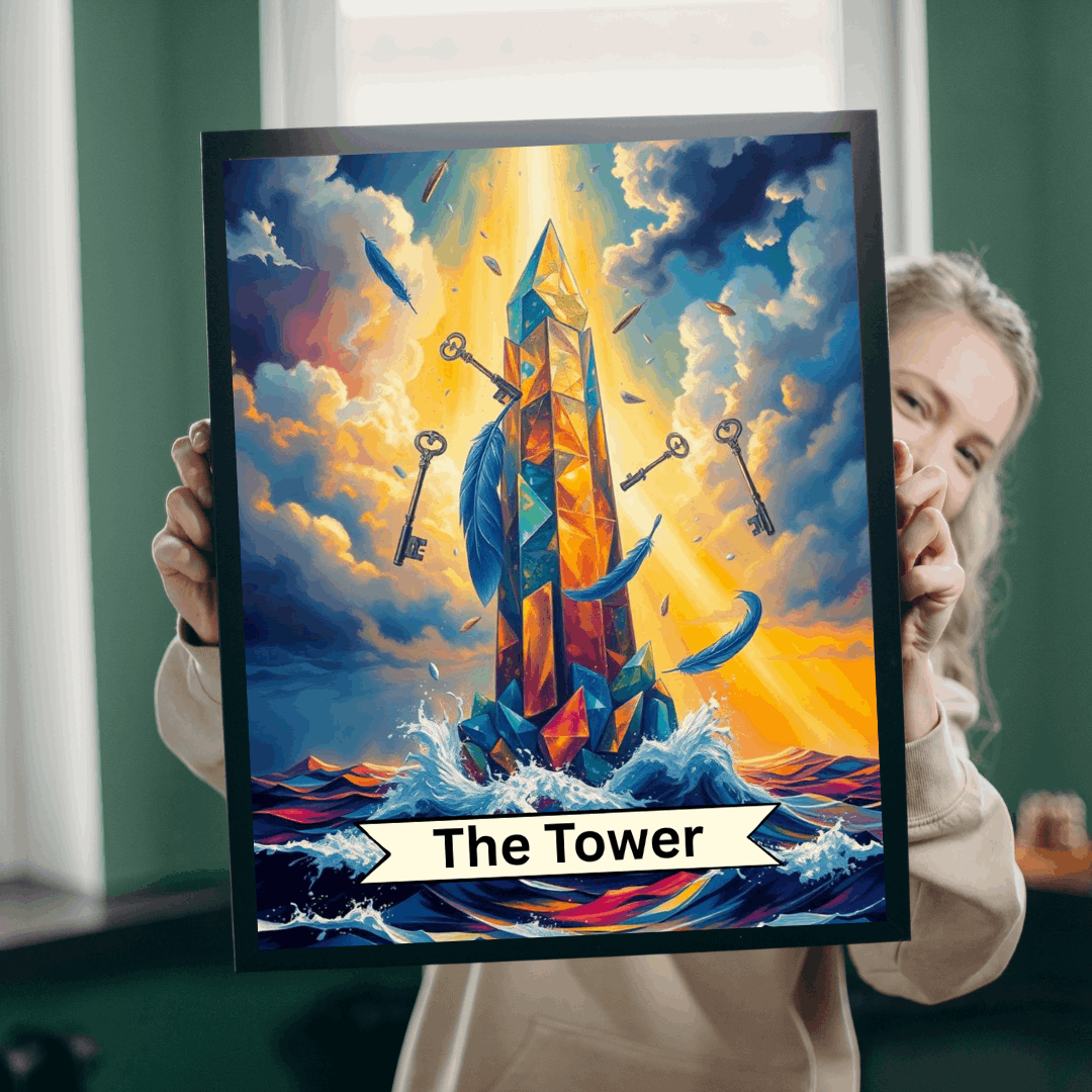 The Tower Jigsaw Puzzle - Tarot Style Game for Family Fun, Holiday Birthday Gift for Puzzle Lovers, Home Decor Activity, Mindfulness Puzzle The Puzzle Chest