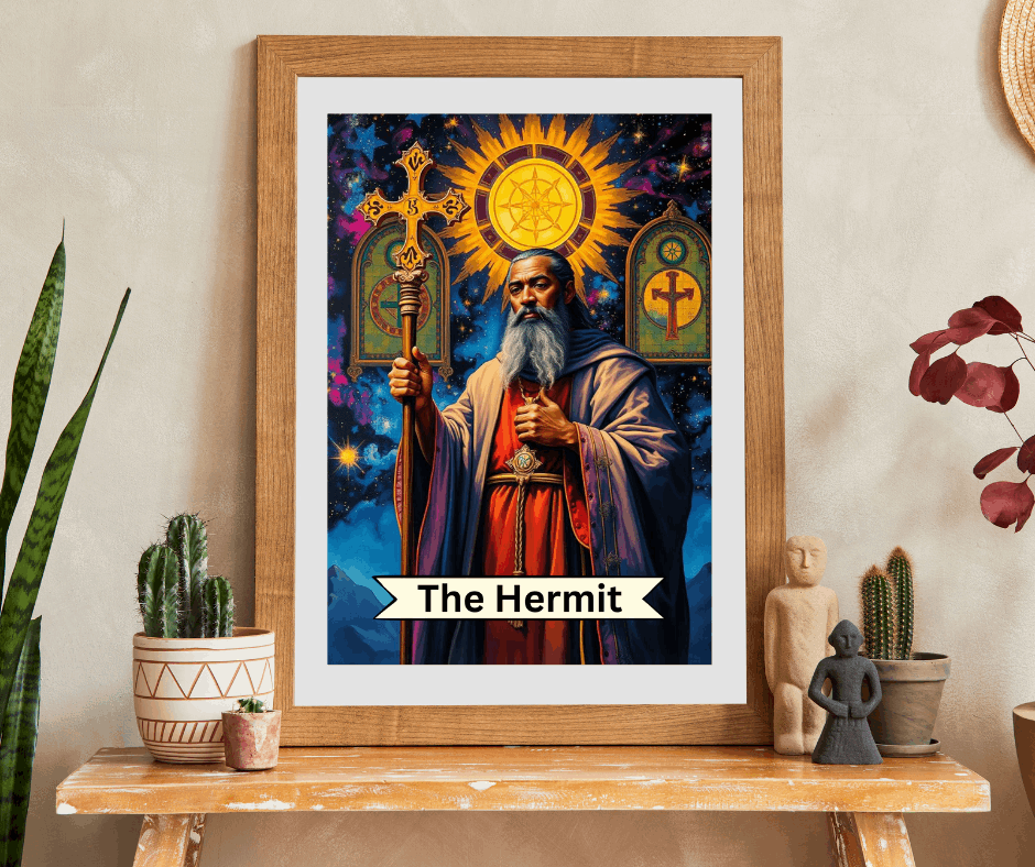 Mystical Hermit Puzzle - Tarot Card Style Art, Meditation Activity Holiday Birthday Gift for Puzzle Lovers, Mindfulness and Relaxation Puzzle The Puzzle Chest