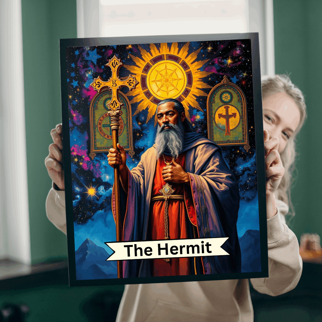 Mystical Hermit Puzzle - Tarot Card Style Art, Meditation Activity Holiday Birthday Gift for Puzzle Lovers, Mindfulness and Relaxation Puzzle The Puzzle Chest