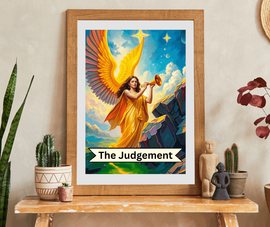 The Judgment Jigsaw Puzzle - Tarot Card Design, Elegant Woman Blowing Horn, 110-1014 Adult Game Night Fun, Mindful Activity, Relaxation Gift Puzzle The Puzzle Chest