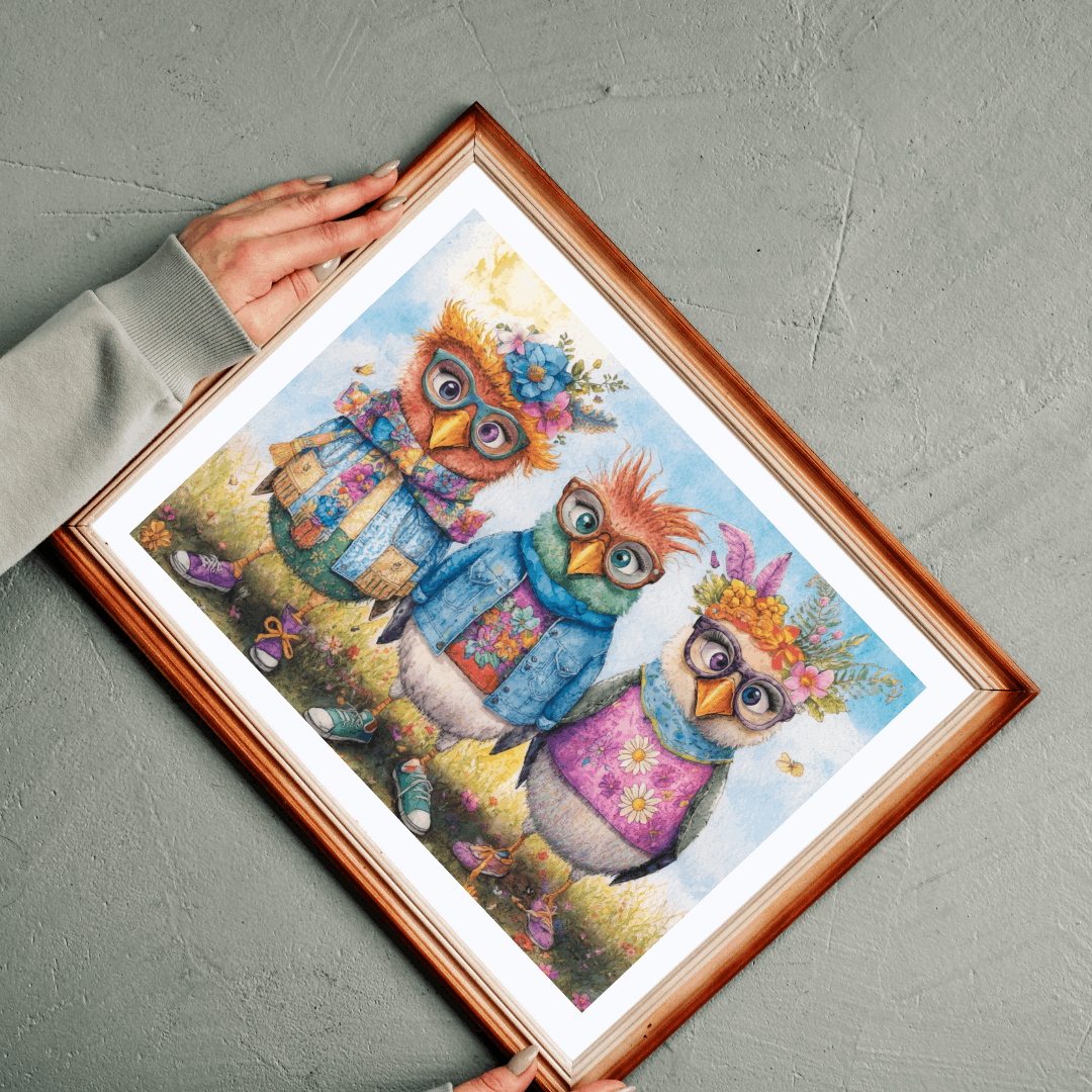 Fashionable Flock Jigsaw Puzzle, Cartoon Chicken Puzzle Ideal for Indoor Family Activity, Holiday Birthday Gift for Bird Lover, Brain Teaser Puzzle The Puzzle Chest