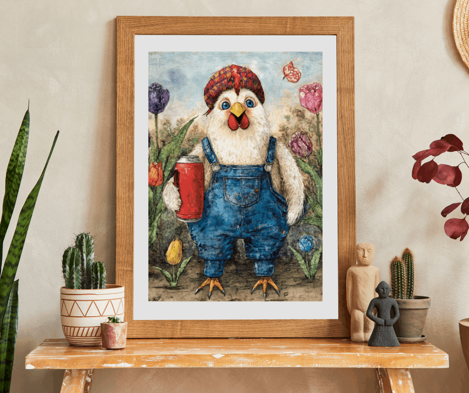 Chicken Gardener Jigsaw Puzzle, Cartoon Bird Puzzle Ideal for Fun Family Activity, Gift, Game Night, Farm Animal Puzzle Lover, Brain Teaser Puzzle The Puzzle Chest