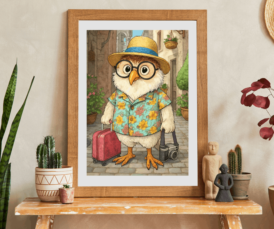 Chicken Traveler Jigsaw Puzzle, Cartoonish Bird Game for Adults, Gift for Holidays Birthdays, Family Time, Farm Animal Lovers, Brain Teaser Puzzle The Puzzle Chest