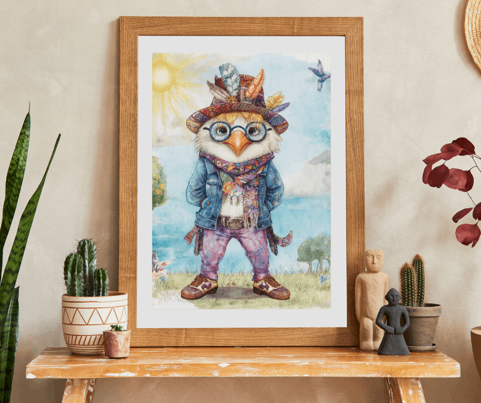 Chicken Hippie Jigsaw Puzzle - Bird Puzzle for Solo Fun, Family Activity, Friend Game Night, Holiday Birthday Gift for Animal Lover Puzzle The Puzzle Chest