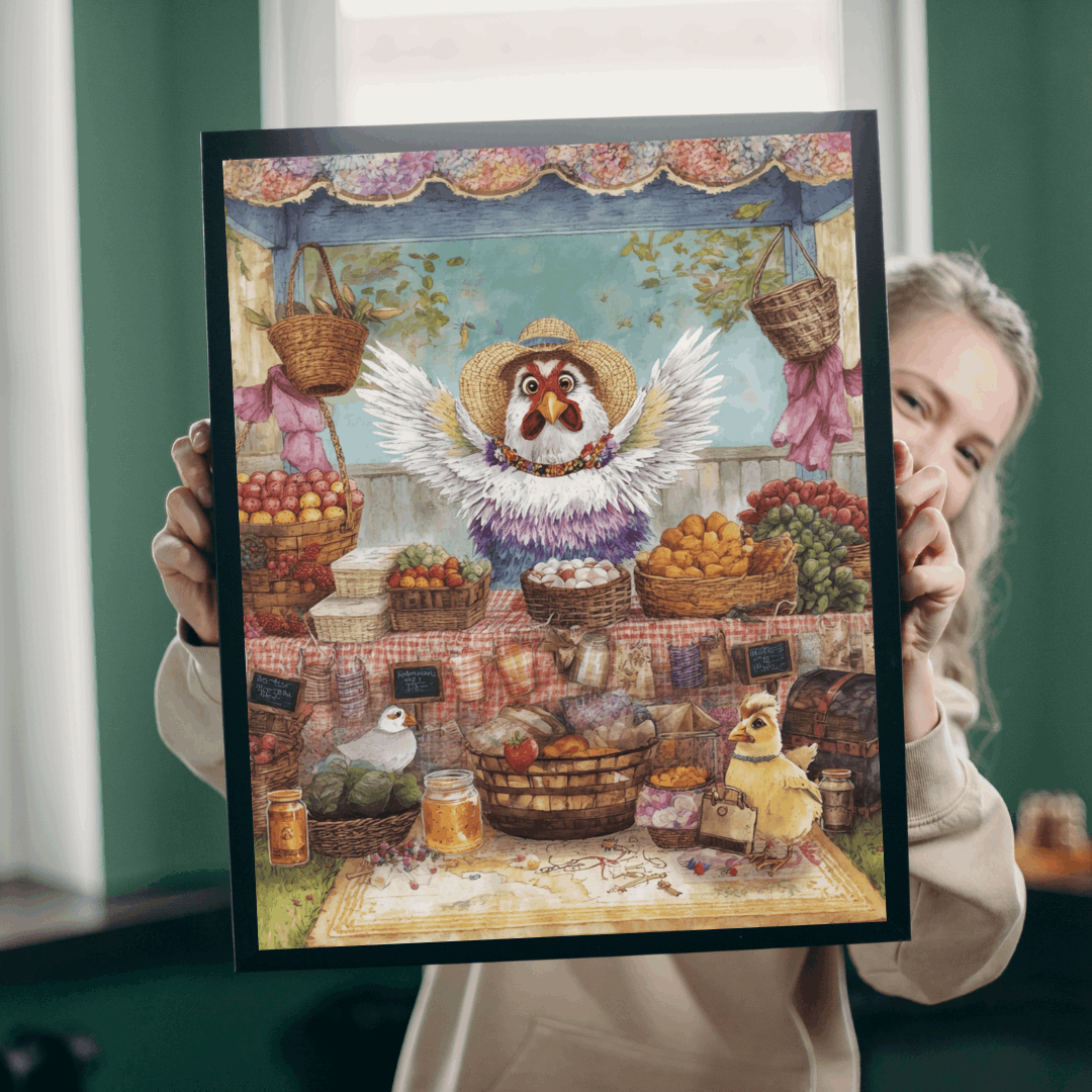 Chicken Farmer Jigsaw Puzzle, Bird Puzzle Ideal for Family Fun, Holiday Birthday Gifts, Game Night, Brain Teaser, Creative Hobby Puzzle The Puzzle Chest