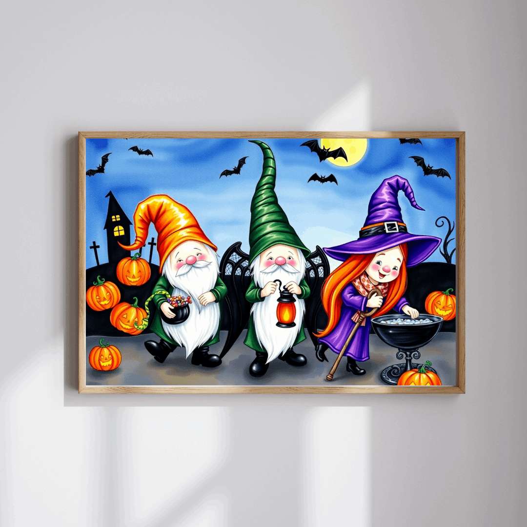 Trick-or-Treat Gnome Puzzle - Halloween-Themed Jigsaw Game Puzzle The Puzzle Chest