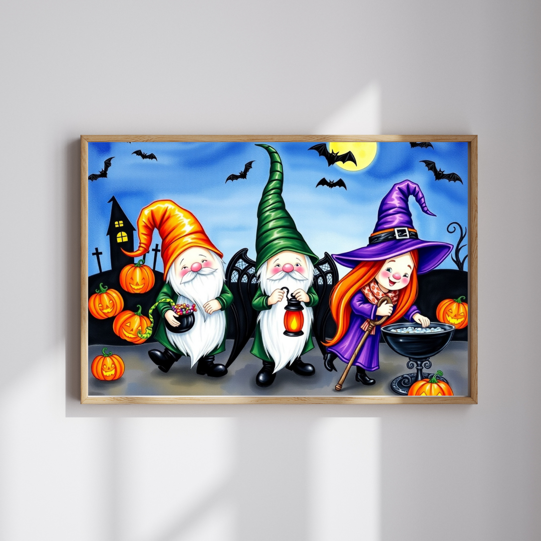 Trick-or-Treat Gnome Puzzle - Halloween-Themed Jigsaw Game Puzzle The Puzzle Chest