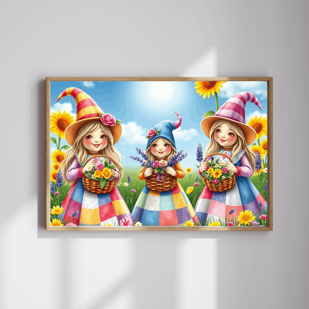 Flower Festival Gnome Puzzle - Spring Themed Mythical Jigsaw Game Puzzle The Puzzle Chest