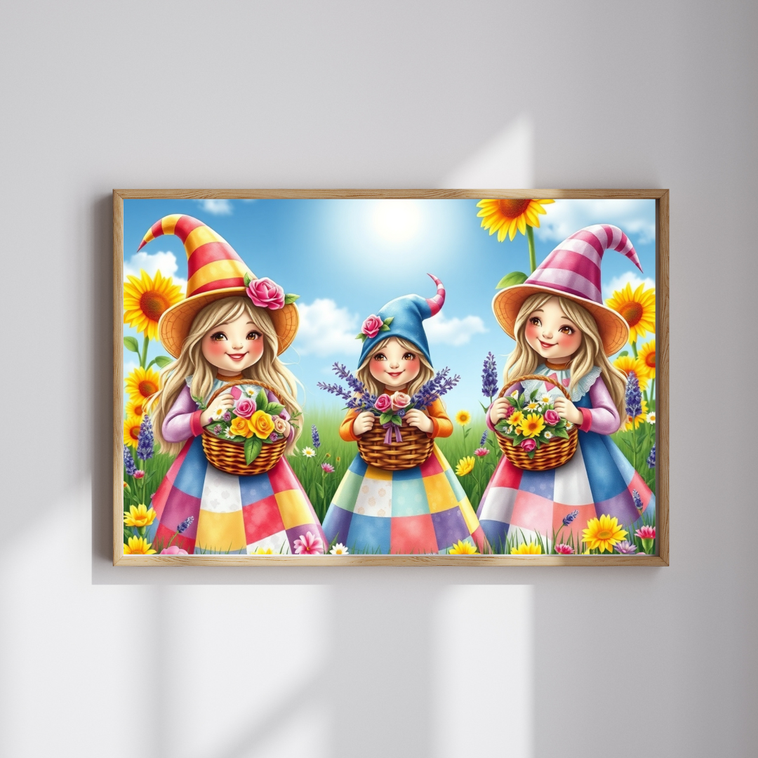 Flower Festival Gnome Puzzle - Spring Themed Mythical Jigsaw Game Puzzle The Puzzle Chest