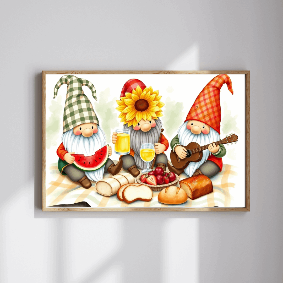 Gnome Picnic Puzzle - Summer Theme Jigsaw Game Puzzle The Puzzle Chest