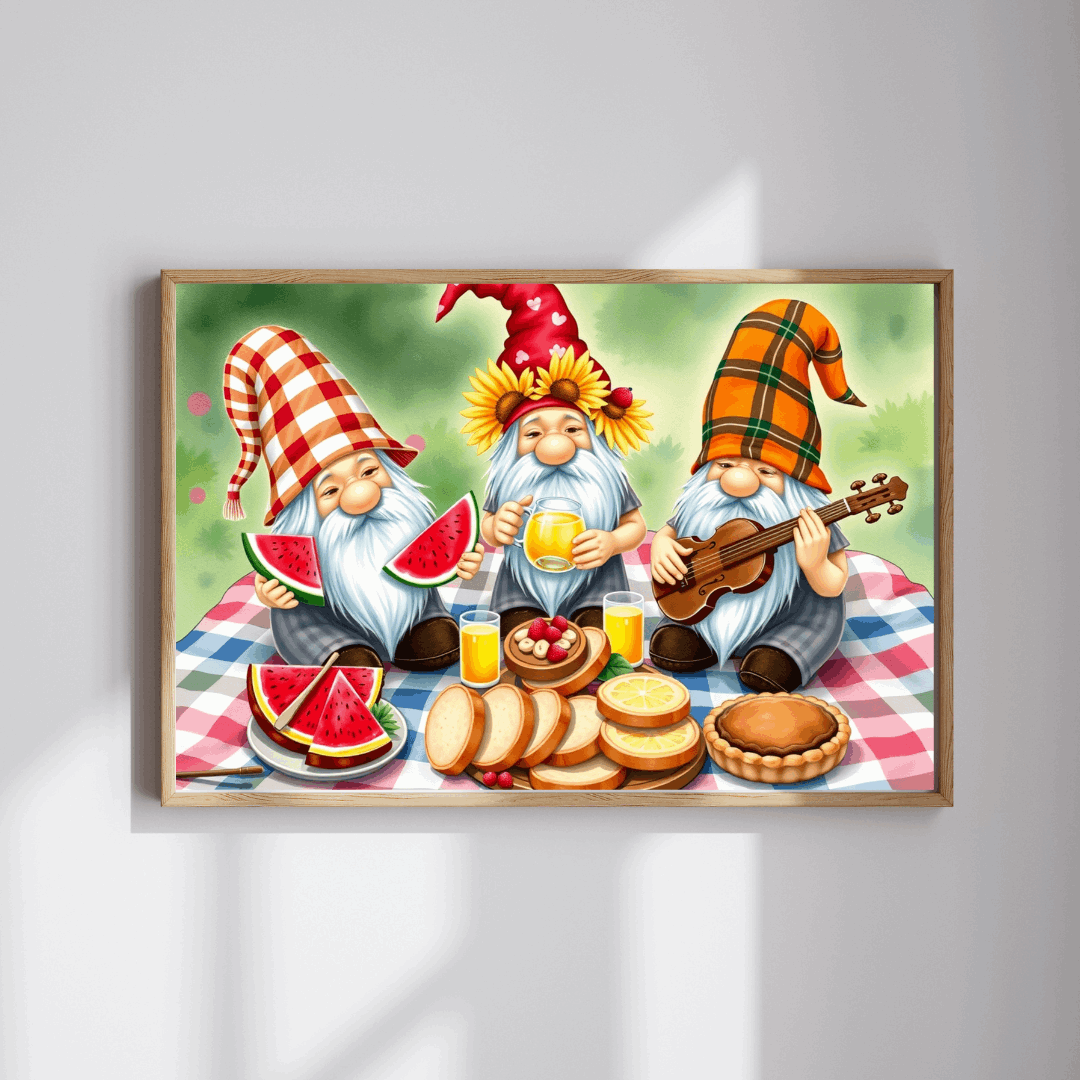 Harvest Picnic Gnome Puzzle - Autumn Themed Jigsaw Game Puzzle The Puzzle Chest