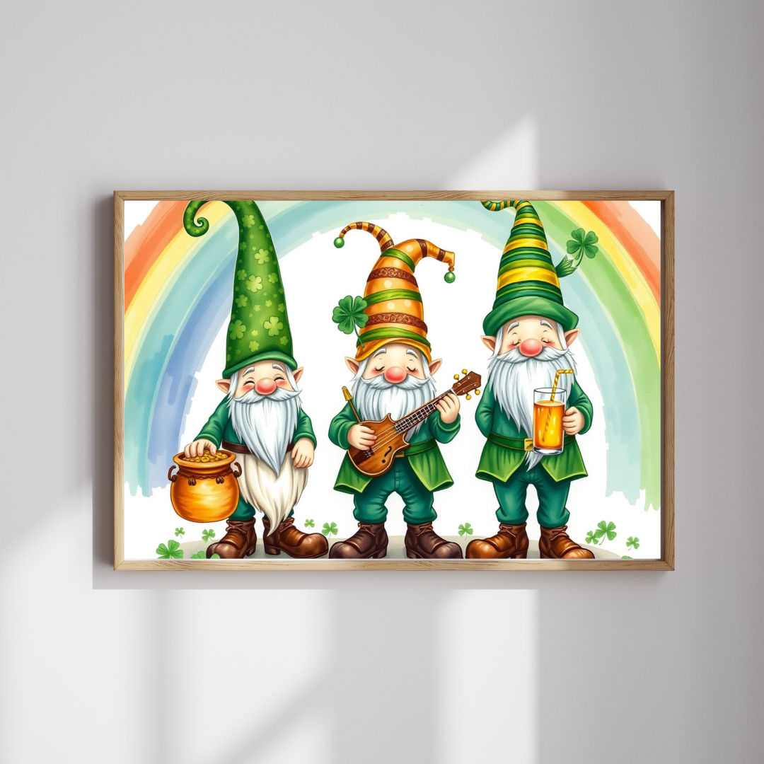 Lucky Leprechaun Gnome Puzzle - St. Patrick's Day Jigsaw Game Rainbow Theme Puzzle The Puzzle Chest