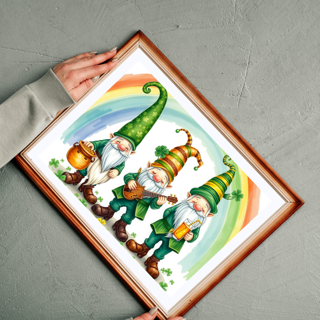 Lucky Leprechaun Gnome Puzzle - St. Patrick's Day Jigsaw Game Rainbow Theme Puzzle The Puzzle Chest