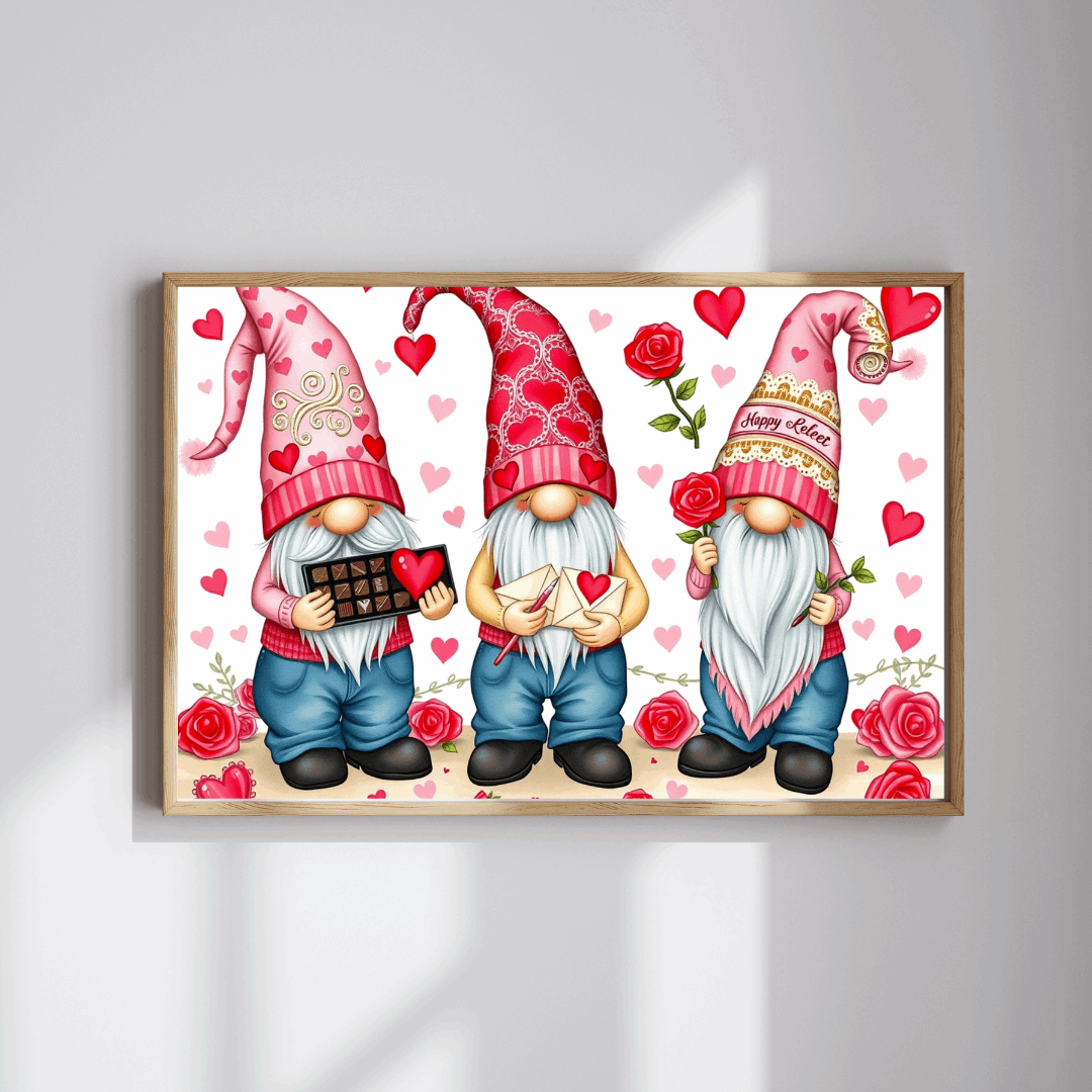 Valentine's Day Gnome Puzzle - Love Themed Jigsaw Game Puzzle The Puzzle Chest