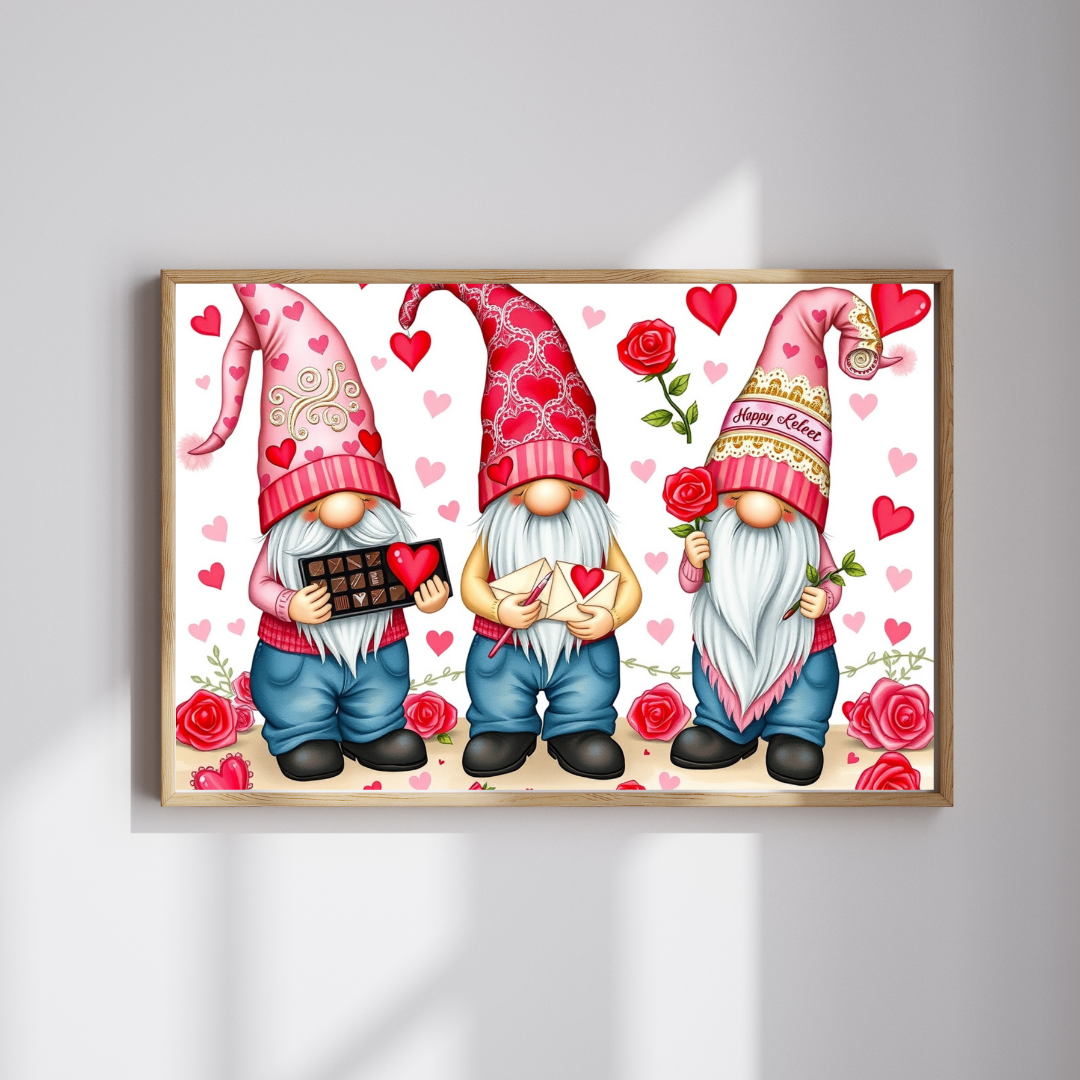 Valentine's Day Gnome Puzzle - Love Themed Jigsaw Game Puzzle The Puzzle Chest
