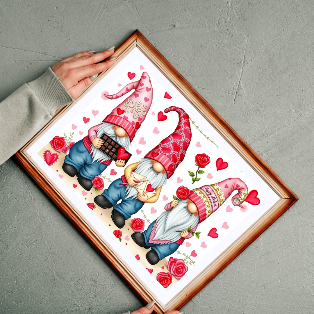 Valentine's Day Gnome Puzzle - Love Themed Jigsaw Game Puzzle The Puzzle Chest