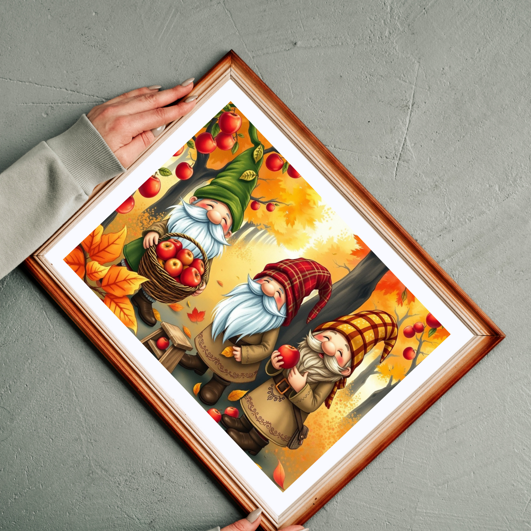 Apple Orchard Gnome Puzzle - Fall Themed Jigsaw Game Puzzle The Puzzle Chest