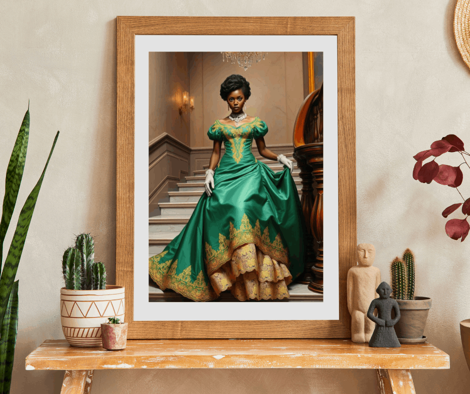 Victorian Ballroom Dance Jigsaw Puzzle - Black Woman, African American Puzzle The Puzzle Chest