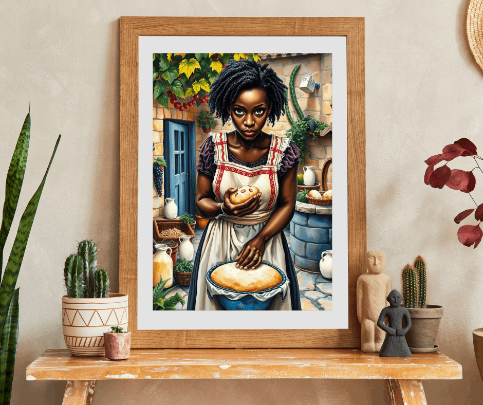 Country Kitchen Jigsaw Puzzle – Black Woman Baking Bread, Afrocentric Gift for Indoor Activity, Family Fun, Holiday or Birthday Puzzle The Puzzle Chest