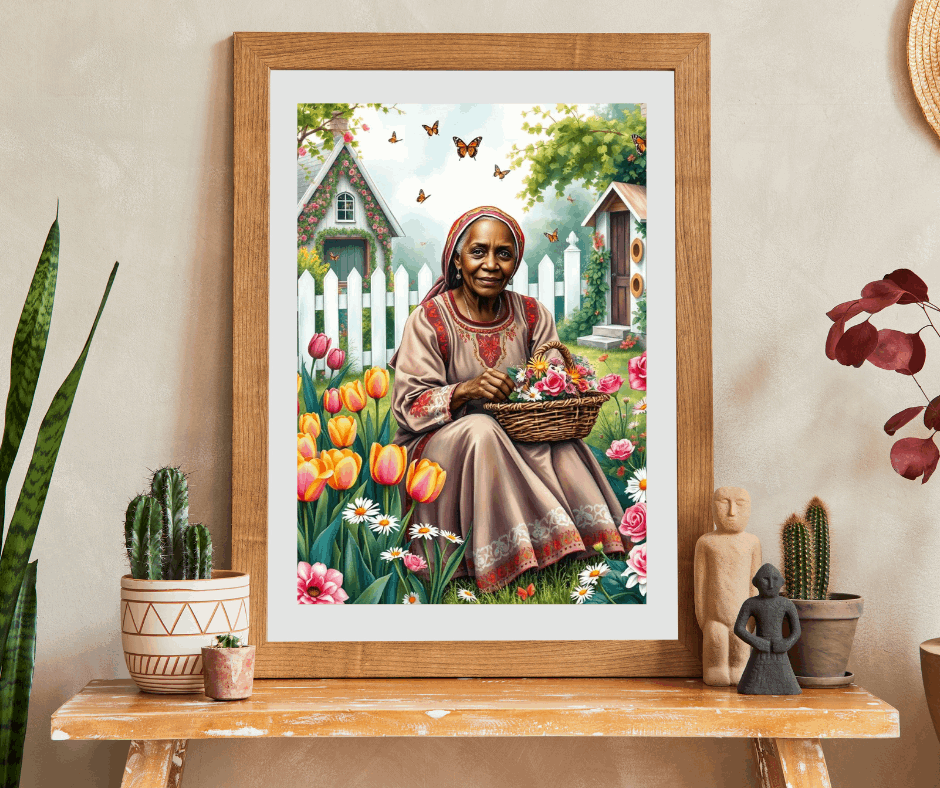Garden Delight Jigsaw Puzzle - Black Woman Art, Nature-themed Afrocentric Game Puzzle The Puzzle Chest