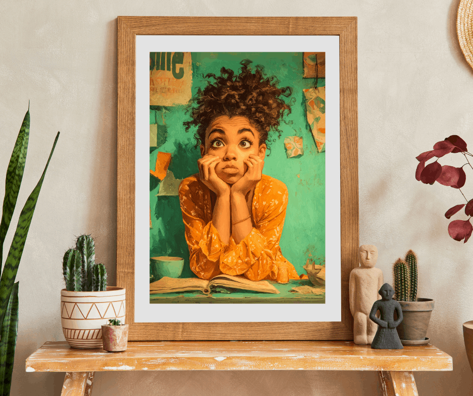 African American Quiet Moments Jigsaw Puzzle: Black Girl Reading, Afrocentric Childhood in Soft Pastels Puzzle The Puzzle Chest