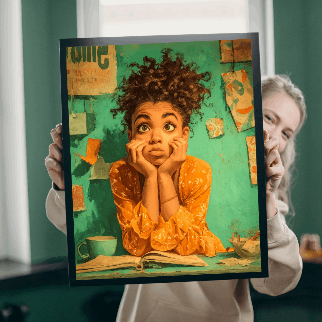 African American Quiet Moments Jigsaw Puzzle: Black Girl Reading, Afrocentric Childhood in Soft Pastels Puzzle The Puzzle Chest