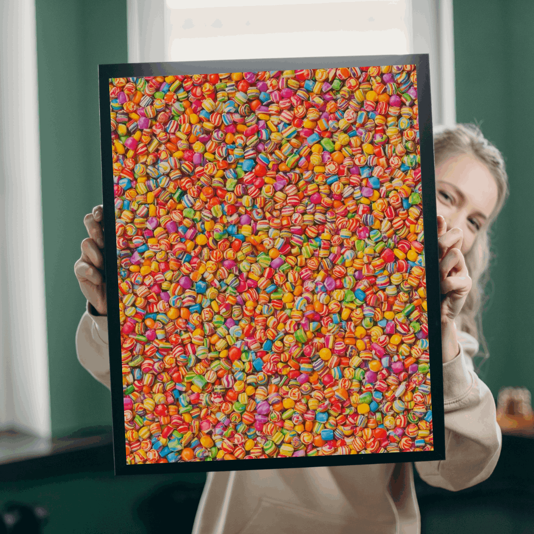 Candy Lovers Collage Jigsaw Puzzle - Bright Overlapping Sweet Treats for a Fun Food Puzzle Puzzle The Puzzle Chest