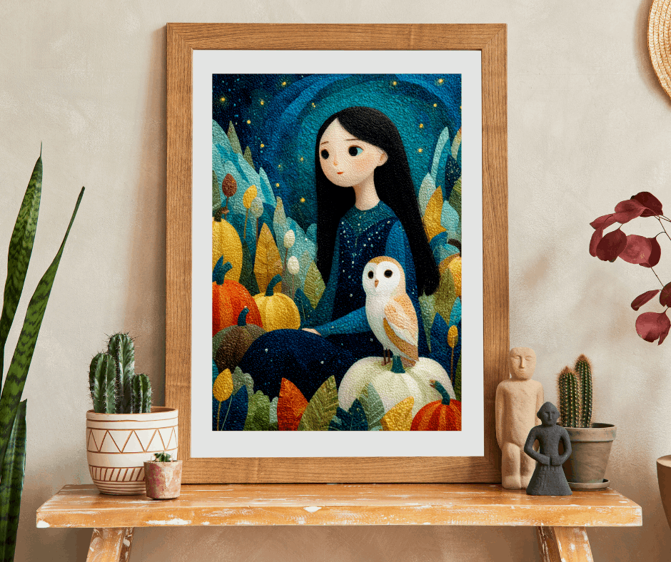 Starry Autumn Night Jigsaw Puzzle – Owl and Pumpkins Fall Puzzle for Adults, Twilight Autumn Scene Puzzle The Puzzle Chest